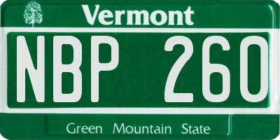 VT license plate NBP260