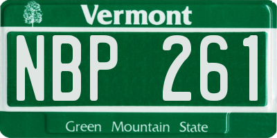 VT license plate NBP261