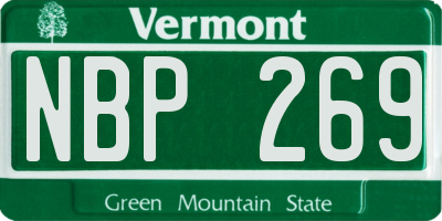 VT license plate NBP269