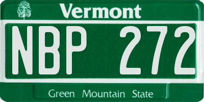 VT license plate NBP272