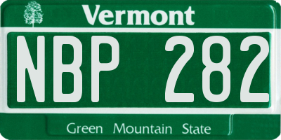 VT license plate NBP282
