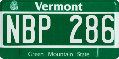 VT license plate NBP286
