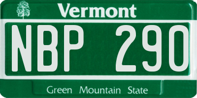 VT license plate NBP290