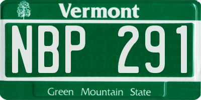 VT license plate NBP291
