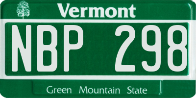 VT license plate NBP298