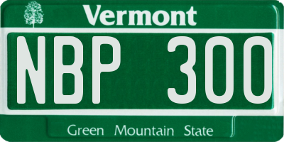 VT license plate NBP300