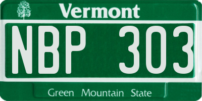 VT license plate NBP303