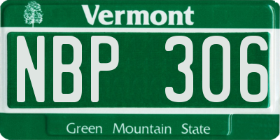 VT license plate NBP306