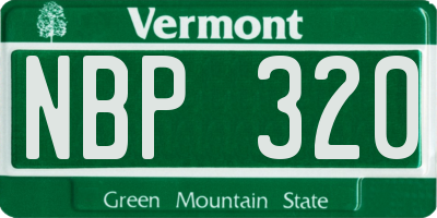 VT license plate NBP320