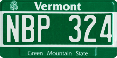 VT license plate NBP324
