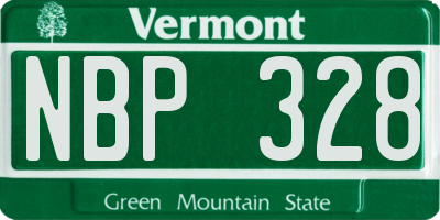 VT license plate NBP328