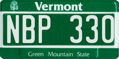 VT license plate NBP330