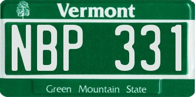 VT license plate NBP331
