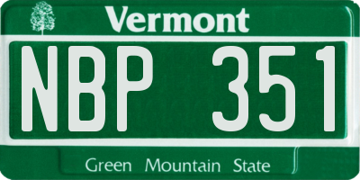 VT license plate NBP351