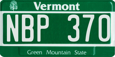 VT license plate NBP370