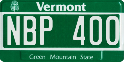 VT license plate NBP400