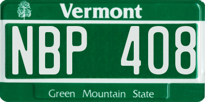 VT license plate NBP408
