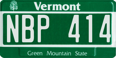VT license plate NBP414