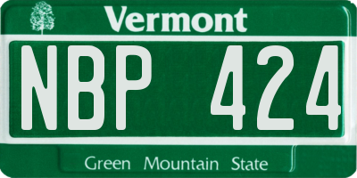 VT license plate NBP424
