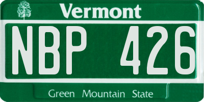 VT license plate NBP426