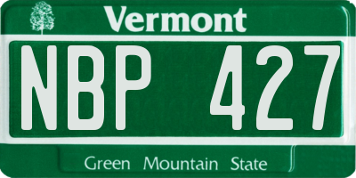 VT license plate NBP427