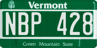 VT license plate NBP428