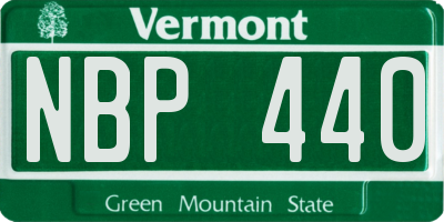 VT license plate NBP440
