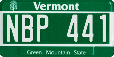 VT license plate NBP441