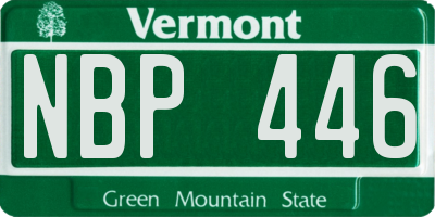 VT license plate NBP446