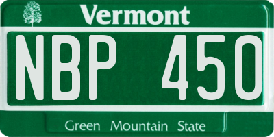 VT license plate NBP450