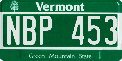 VT license plate NBP453
