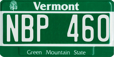 VT license plate NBP460