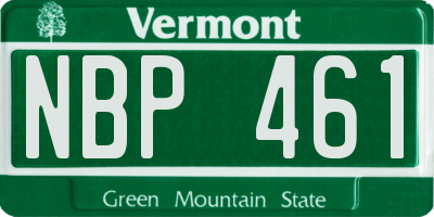 VT license plate NBP461