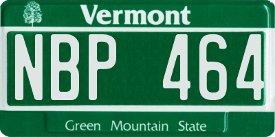 VT license plate NBP464