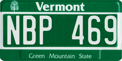 VT license plate NBP469