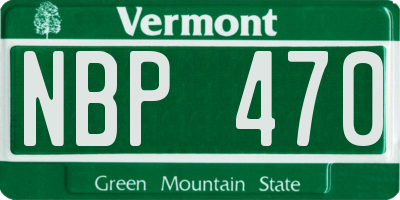 VT license plate NBP470