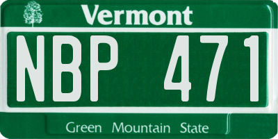 VT license plate NBP471