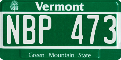 VT license plate NBP473