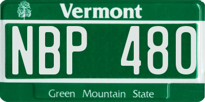 VT license plate NBP480