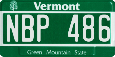 VT license plate NBP486