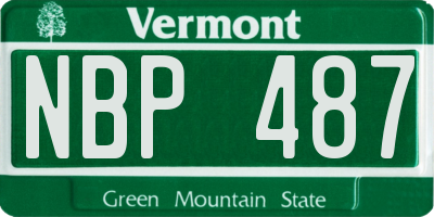 VT license plate NBP487