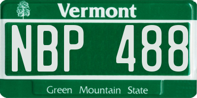 VT license plate NBP488