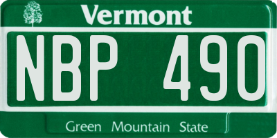VT license plate NBP490