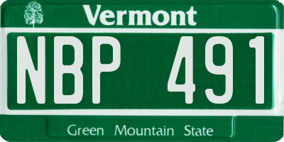 VT license plate NBP491