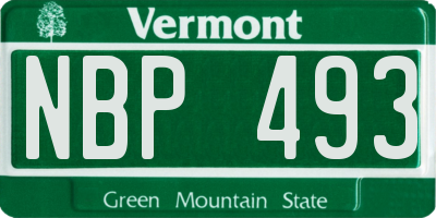 VT license plate NBP493