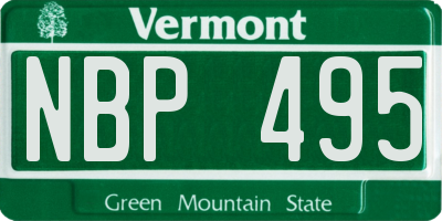 VT license plate NBP495