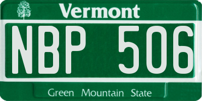 VT license plate NBP506