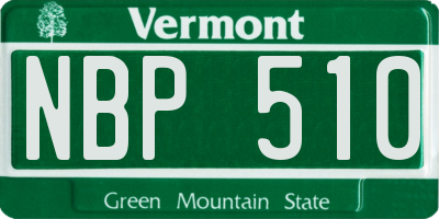 VT license plate NBP510