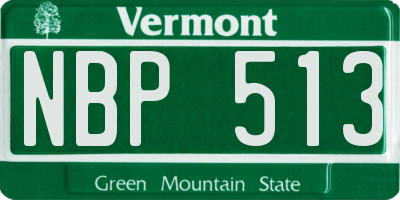 VT license plate NBP513