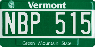 VT license plate NBP515